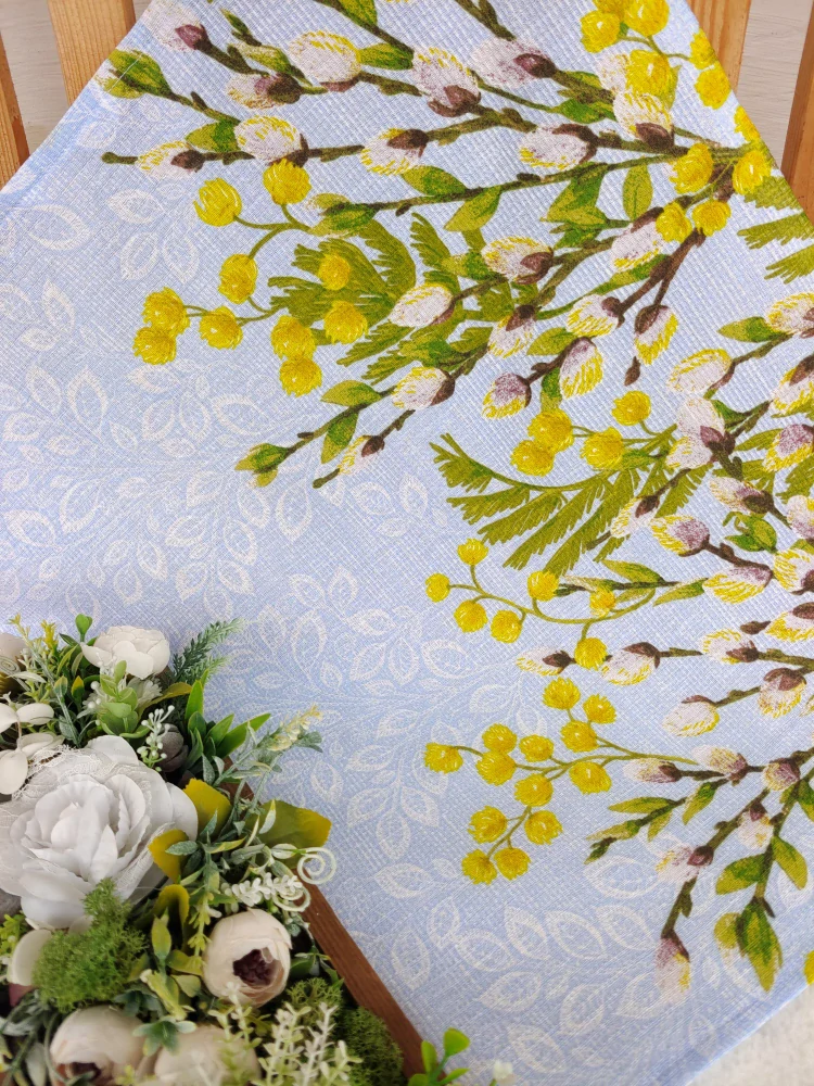 Kuchyňská utěrka - vrbové kočičky