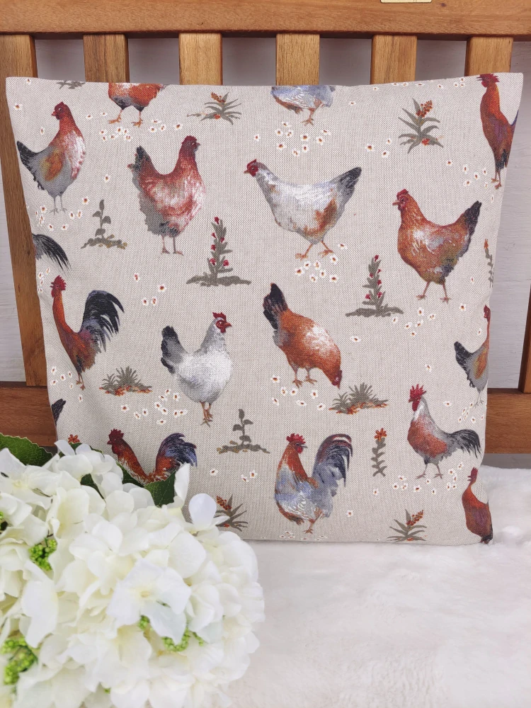 Povlak na polštář 40 x 40 cm – Velikonoční kohoutci | Ruční výroba