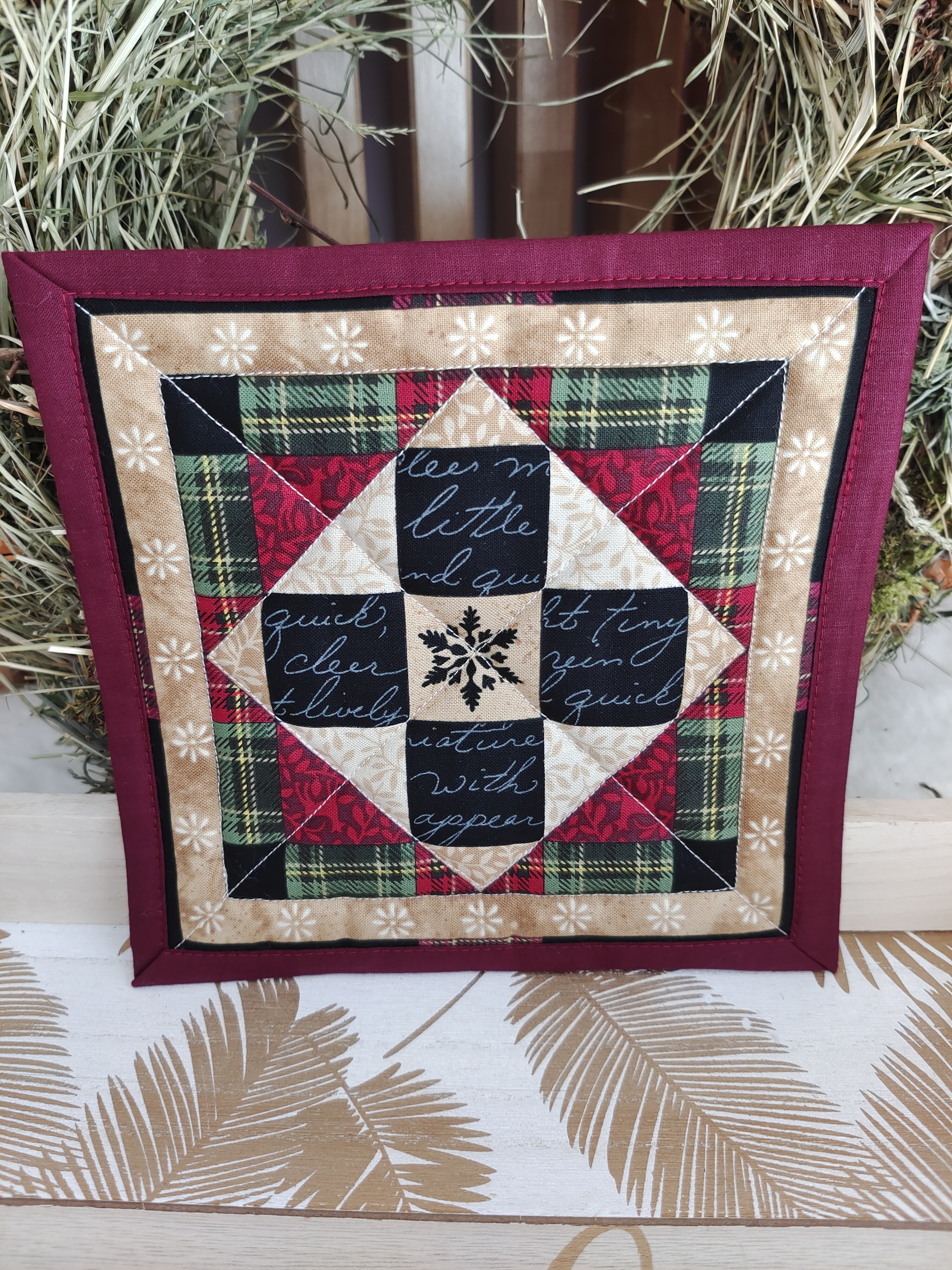 Podkafíčka - sada 4 kusy - vánoční patchwork