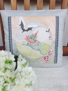 Povlak na polštář 40x40 - Podzimní halloweenské kočky I